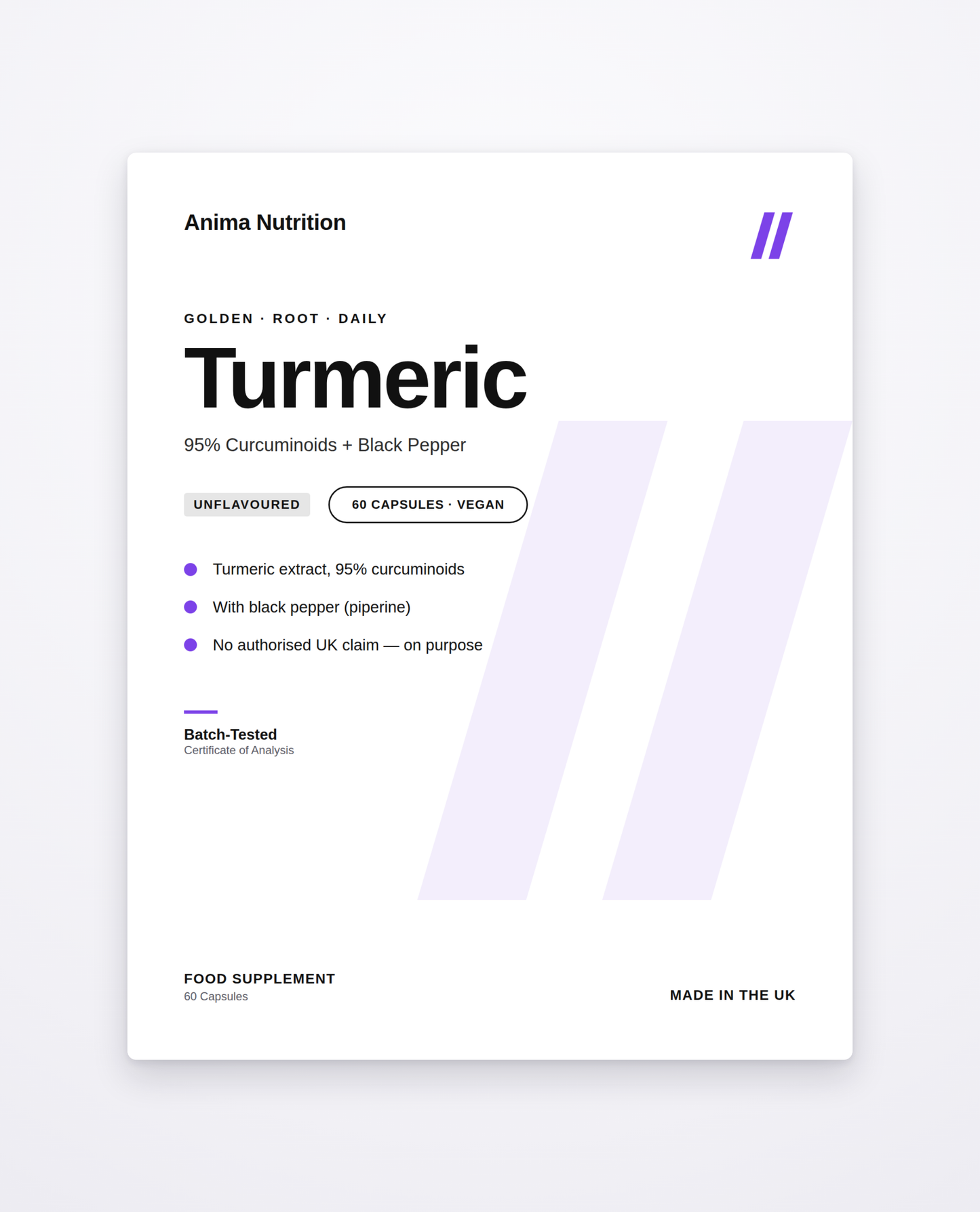 Turmeric — front label detail