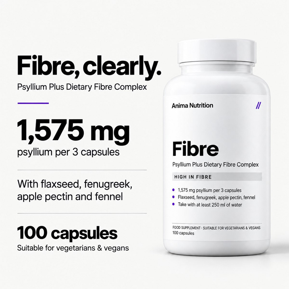 Anima Psyllium husk fibre complex, image 3