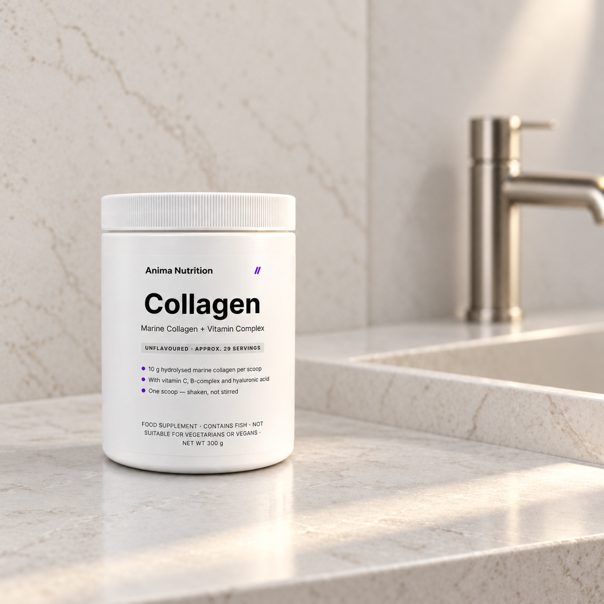 Anima Marine collagen + vitamin C complex, 300 g, image 6