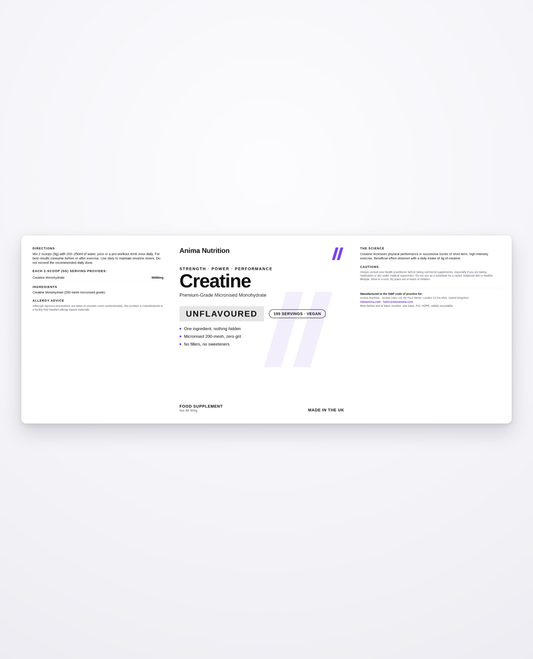 Creatine — front label detail