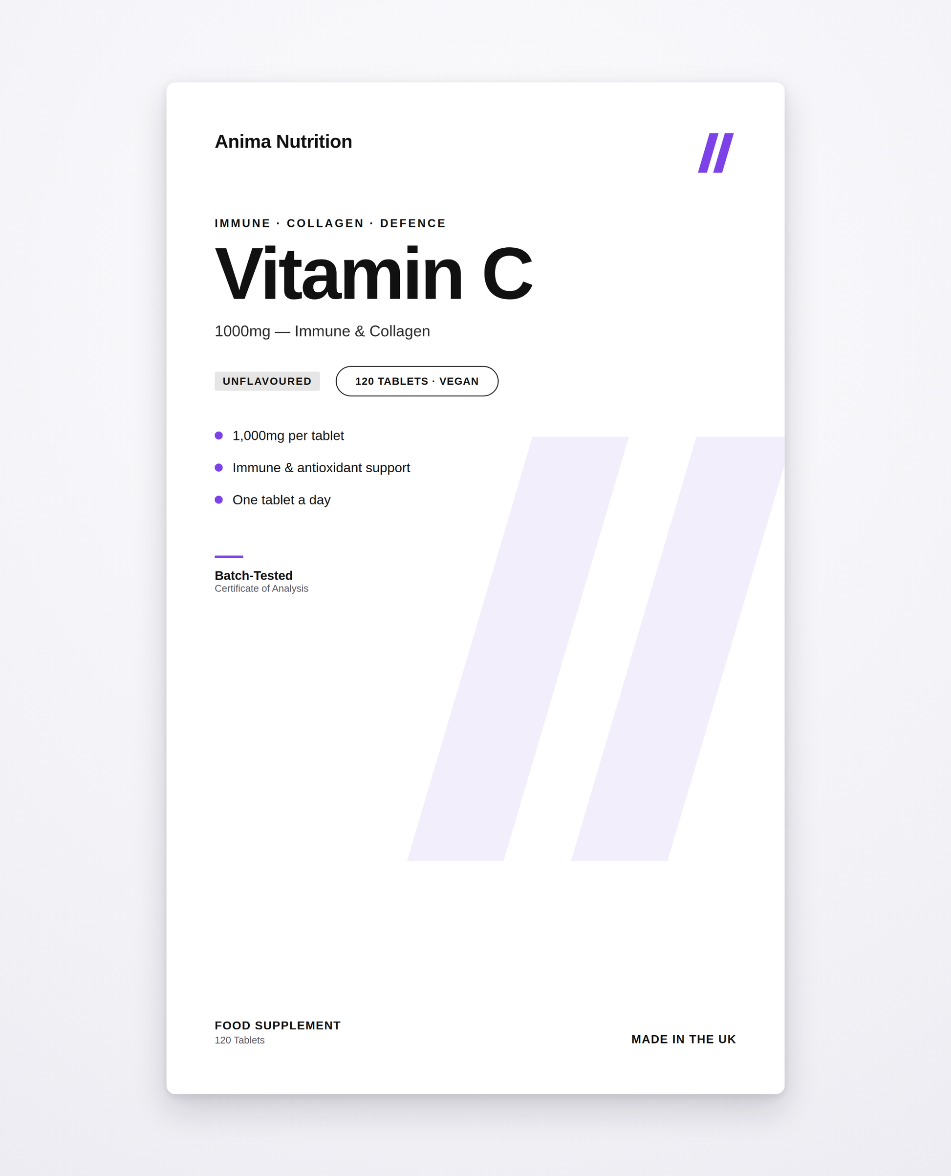 Vitamin C — front label detail