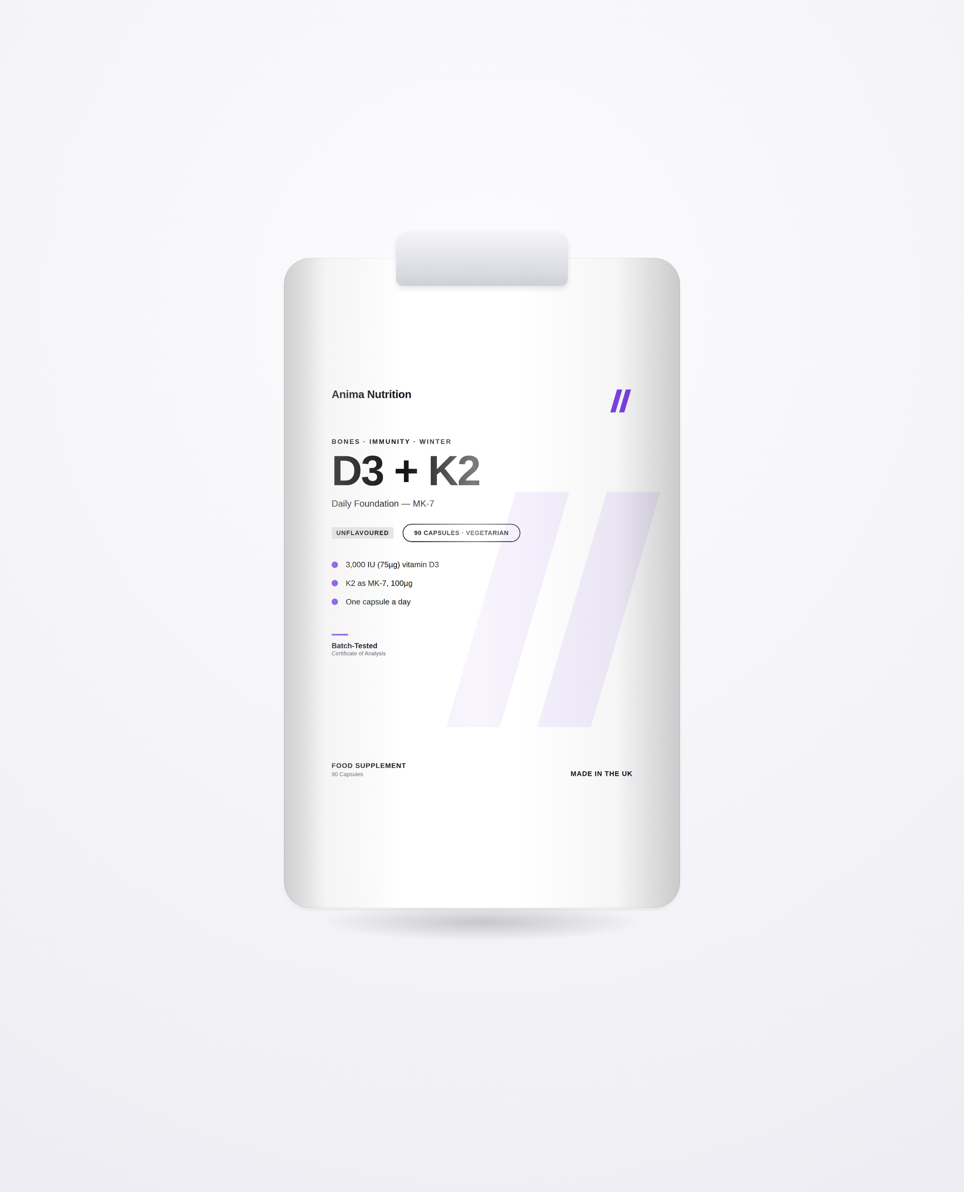 Vitamin D3 + K2 — Anima Nutrition pack