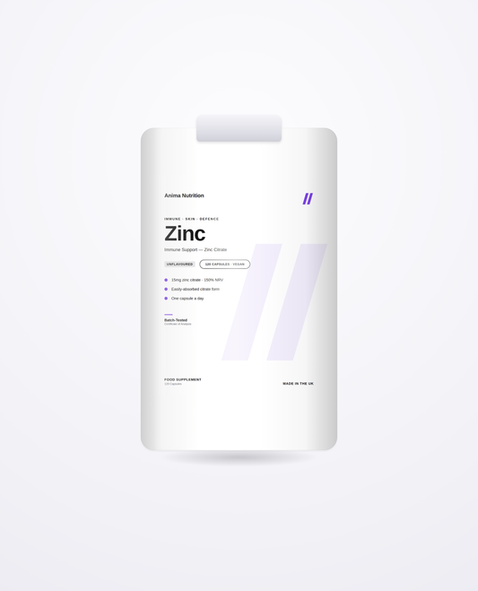 Zinc — Anima Nutrition pack