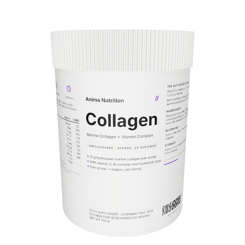Anima Collagen — Marine + Vitamin C Complex, 300 g jar, 3D model